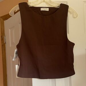 Aritzia Babaton Coffe Bean Contour Compressive Lined Tank